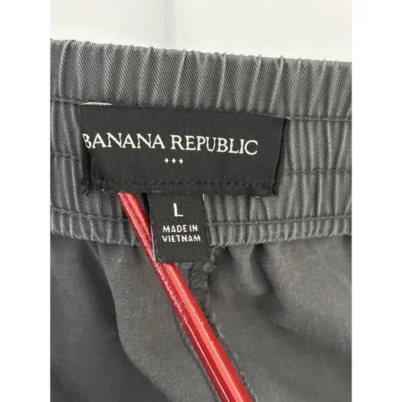 Banana Republic Pants Sz Large Quiet Luxury Jogger Gray Tencel Lyocell Eco Comfy - Picture 4 of 12